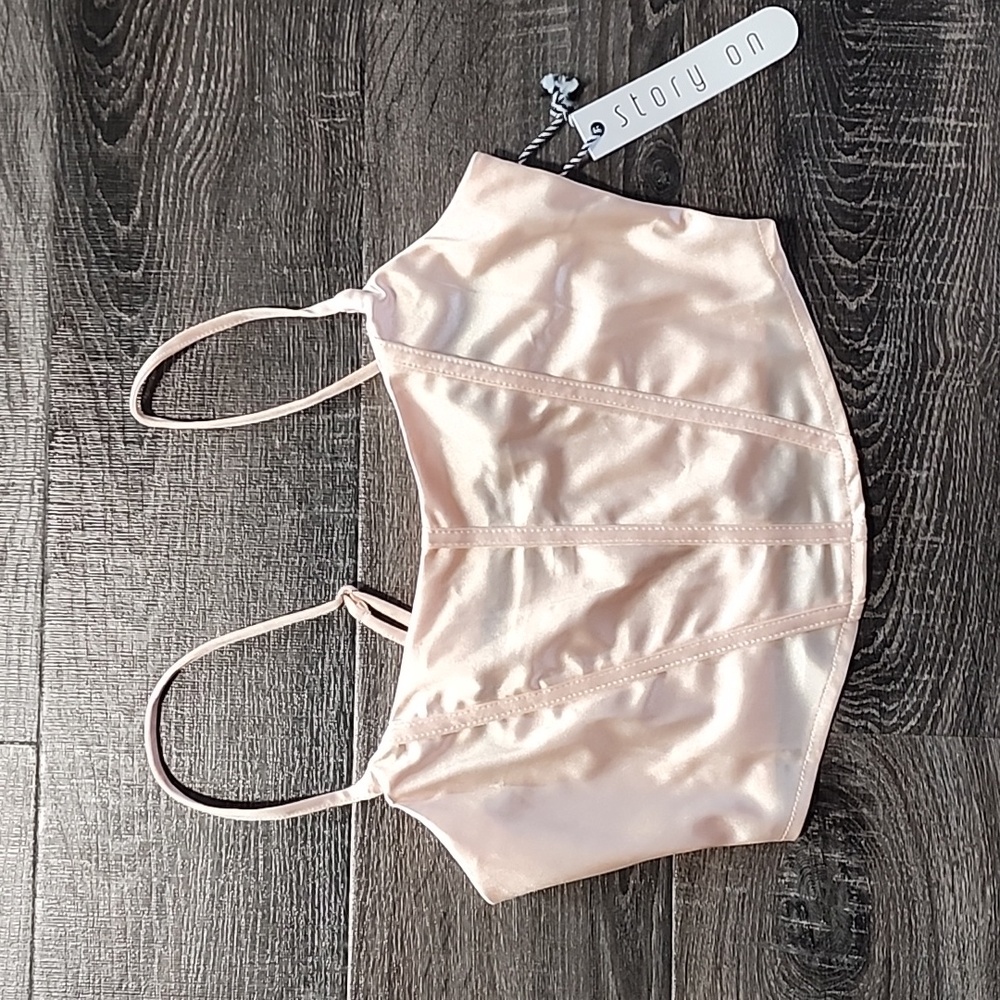 🦇 Story On Satin Corset Crop Top 🦇